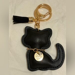 Black Cat Key Holder with Gold Accents